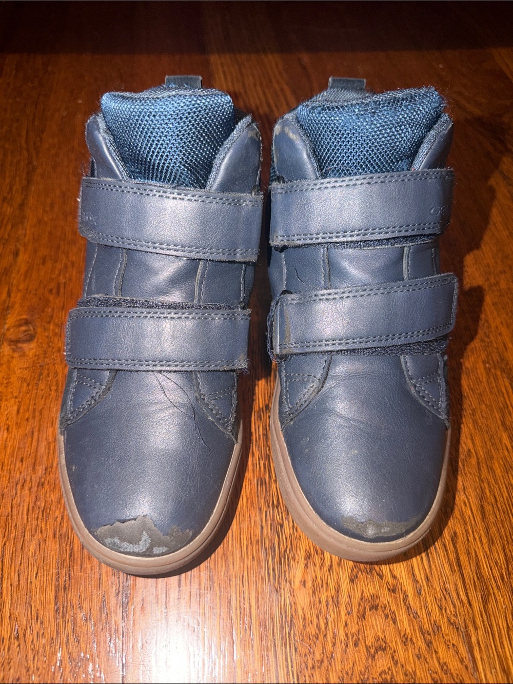 Geox Kids Navy High-Top Velcro Sneakers